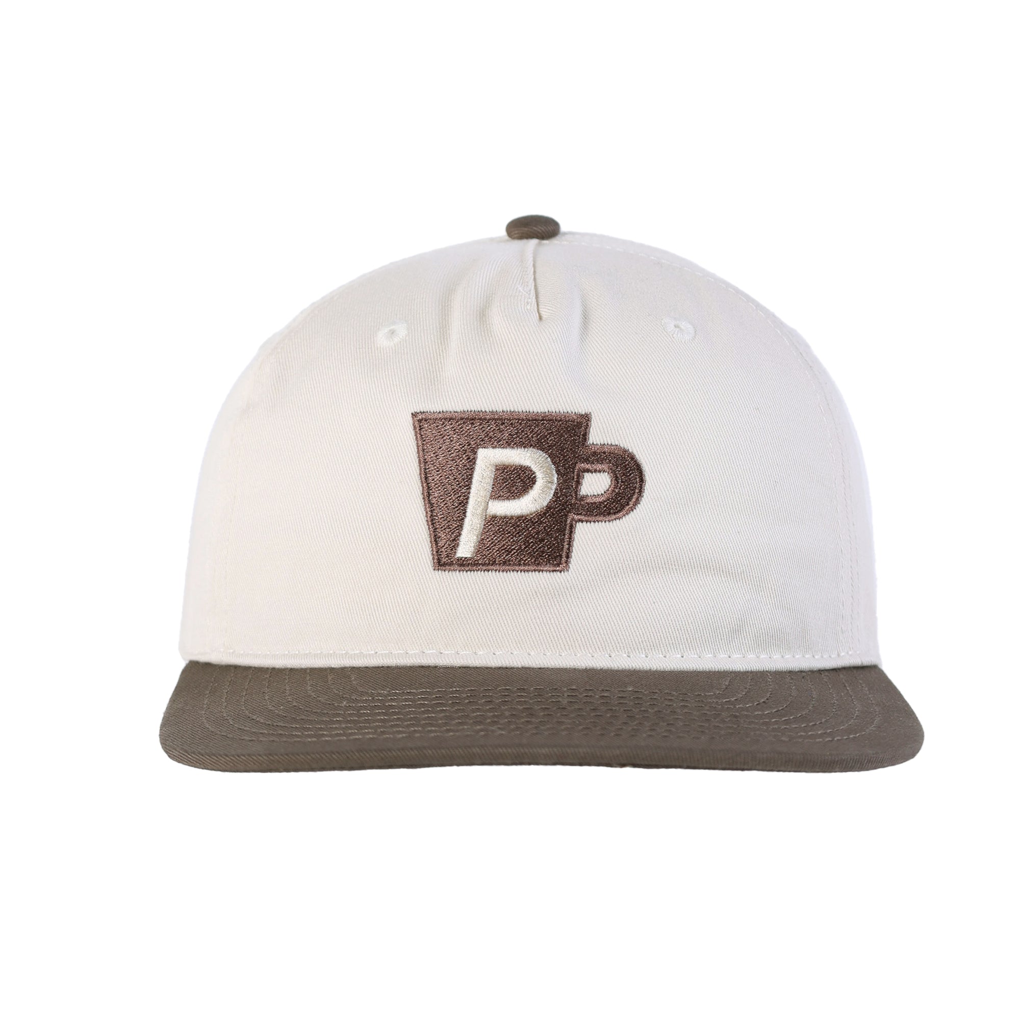 Two Tone Snap Back P Hat (Brown)