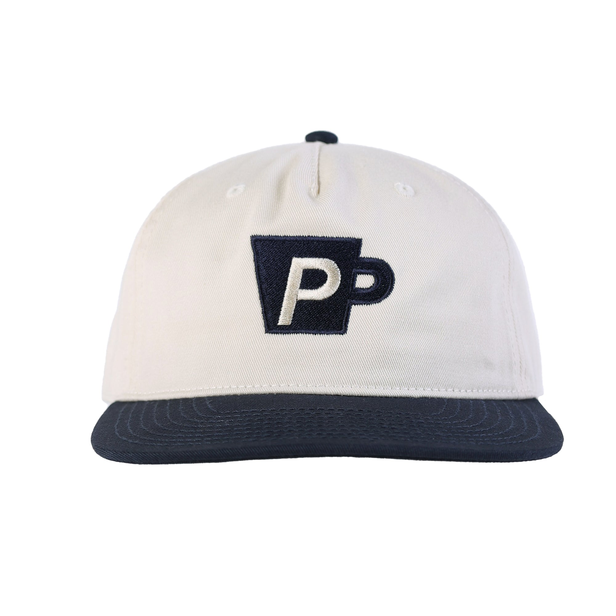 Two Tone Snap Back P Hat (Navy)